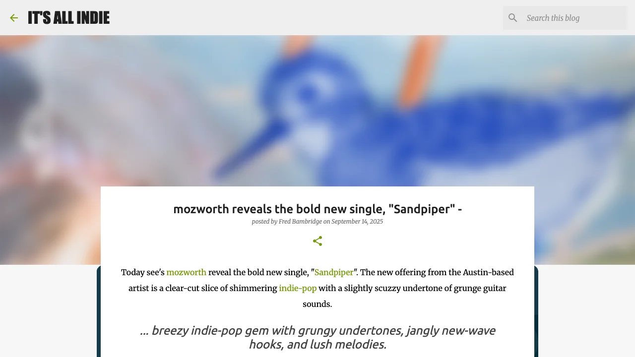 It's All Indie — mozworth - Sandpiper