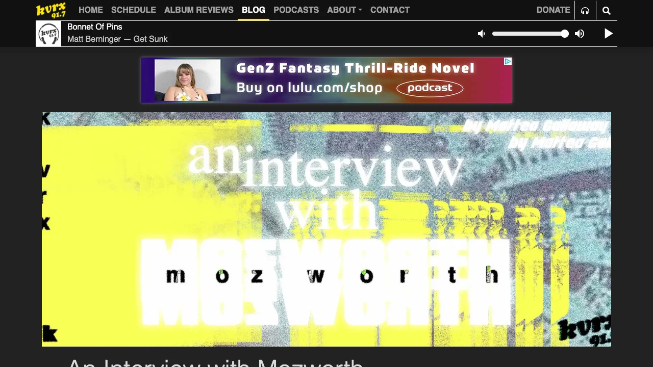 KVRX 91.7 — An Interview with mozworth