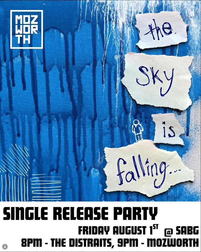Show poster — The Sky Is Falling Single Release Party, Friday, August 1, 2025